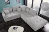 riess-ambiente Ecksofa KENT 220cm hellgrau Cord Couch Produktbild-Vorschau 3