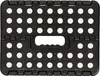 A black folding step stool with white dots is shown from a top-down view against a white background. Produktbild-Vorschau