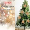 5x Weihnachts-Papiersterne 30 cm, 9 Zacken, Faltsterne zum Produktbild-Vorschau 2