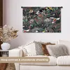 MuchoWow® Wandteppich Wandbehang Blumen - Tukan - Blätter Produktbild-Vorschau 2