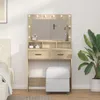 vidaXL Toaletní stolek Sonoma dub 79 x 41 x 135 cm Materiál Náhled obrázku produktu 2