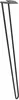 A single black metal table leg, also known as a hairpin leg, is shown against a white background. Produktbild-Vorschau