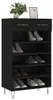 vidaXL Schuhschrank Schwarz 60x35x105 cm Holzwerkstoff Produktbild-Vorschau 3