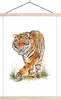 MuchoWow® Textilposter Tiger - Beine - Gras 120x180 cm mit Produktbild-Vorschau 1