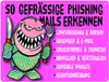 Phishing Mails Metallschild XXL in 28x38 cm in magenta zum Produktbild-Vorschau 1