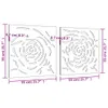 vidaXL 2 pezzi decorazione murale da giardino 55x55 cm Anteprima dell’immagine prodotto 7