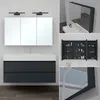 doporro Armadietto a Specchio 120x15x70cm con Lampada da Anteprima dell’immagine prodotto 2