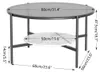 WISFOR rund Couchtisch aus gehärtetes Glas+Marmor+Metall, Produktbild-Vorschau 7