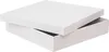 A white gift box with its lid slightly ajar, shown from a diagonal angle. Produktbild-Vorschau