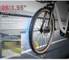 Close-up of a bicycle wheel with text overlays and inset images of different road conditions. Produktbild-Vorschau