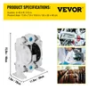 Pneumatyczna podwójna pompa membranowa VEVOR, wlot/wylot 1 Podgląd zdjęcia produktu 7