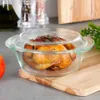 Plat à four rond en verre borosilicate avec couvercle, Voir les images du produit 2