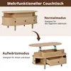 Merax salontafel met verstelbaar blad, hydraulisch systeem, Productafbeelding-voorbeeld 8