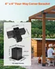 VEVOR Lot de 4 connecteurs de poteaux en plaques d'acier de Voir les images du produit 10