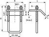 Etriers fil WALRAVEN BIS Strut - Pour rail Strut 41x21 + Voir les images du produit 2