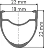 Felge DT Swiss R 460 28" schwarz 622-18 VL 6,5mm 28 Loch Produktbild-Vorschau 1