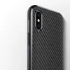 A close-up side view of a smartphone case with a carbon fiber texture. Produktbild-Vorschau