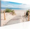 Vlies Leinwandbild - Charming Beach 120x40 cm Landschaften Produktbild-Vorschau 3
