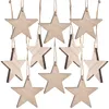 10 Holzsterne Stern Weihnachtsanhänger aus Holz 7 cm braun Produktbild-Vorschau 1