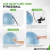 Tunturi Anti Burst Fitnessball mit Pumpe - Yoga-Ball 65 cm Produktbild-Vorschau 5