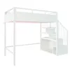 Flieks Etagenbett 90x200cm mit Led, Hochbett Metallbett mit Produktbild-Vorschau 8
