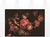 Blumen Rosen Leinwandbild Orange Schwarz 90x60 DD120252 Produktbild-Vorschau 1