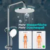HOROW Sprchový set, 5 režimů sprchové hlavice, dešťová Náhled obrázku produktu 5