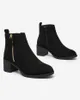 Royalfashion Schwarze Damenstiefel aus Öko-Wildleder Produktbild-Vorschau 3
