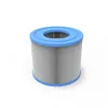 A cylindrical spa filter with blue caps on a white background. Podgląd zdjęcia produktu