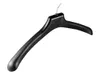 A single black plastic hanger is shown against a white background. Produktbild-Vorschau