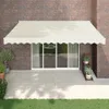 vidaXL Elektrická markíza s kľukou Cream 4x3 m Náhľad obrázku produktu 2