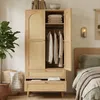 Kleiderschrank mit Rattan-Design 80x50x180cm aus MDF in Produktbild-Vorschau 10