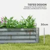 Outsunny Hochbeet aus Stahl, Wetterbeständig Pflanzbeet mit Produktbild-Vorschau 4