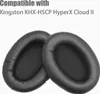 Two black ear pads for headphones are shown against a white background. Produktbild-Vorschau