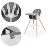 Seggiolino per bambini 2-in-1, grigio, marca ECOTOYS Anteprima dell’immagine prodotto 4