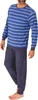Normann Herren Frottee Schlafanzug langarm Pyjama mit Produktbild-Vorschau 3