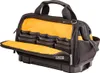 An open black and yellow tool bag with multiple compartments. Anteprima dell’immagine prodotto