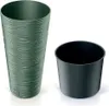 Pot de fleurs Pot de jardin 25 cm rond pour terrasse à Voir les images du produit 24