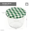 100er Set Sturzglas 230 ml To 82 grün karierter Deckel Produktbild-Vorschau 4