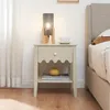 Nachttisch 'Luspoo' mit Schublade 50 x 40 x 40 cm Cremeweiß Produktbild-Vorschau 2