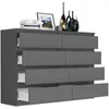 Nowoczesna Komoda 140Cm Szafka 8 Szuflad R-140-S8 Antracyt Podgląd zdjęcia produktu 4