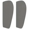 Two gray fabric sound-absorbing panels, shaped like curved rectangles, are presented against a white background. Produktbild-Vorschau