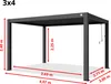 PRIMEYARD Pergola 3x4 m s hliníkovými sloupky a hliníkovou Náhled obrázku produktu 2
