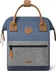 A studio shot of a blue and gray Cabaïa rucksack. Produktbild-Vorschau