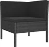 vidaXL 5-tlg. Garten-Lounge-Set mit Auflagen Poly Rattan Produktbild-Vorschau 5