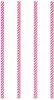 200x Trinkhalme aus Papier pink gestreift Ø6mm 21cm Produktbild-Vorschau 1