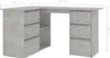 vidaXL Eckschreibtisch Betongrau 145x100x76 cm Produktbild-Vorschau 15