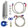 A collection of automotive oil cooler components laid out on a white background. Voir les images du produit