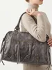 Elara Damen-Schultertasche aus echtem Wildleder Blau  Italy Produktbild-Vorschau 7