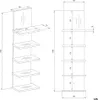 Hängendes Bücherregal R5P mit 5 Ablagen für Bücher, Produktbild-Vorschau 6
